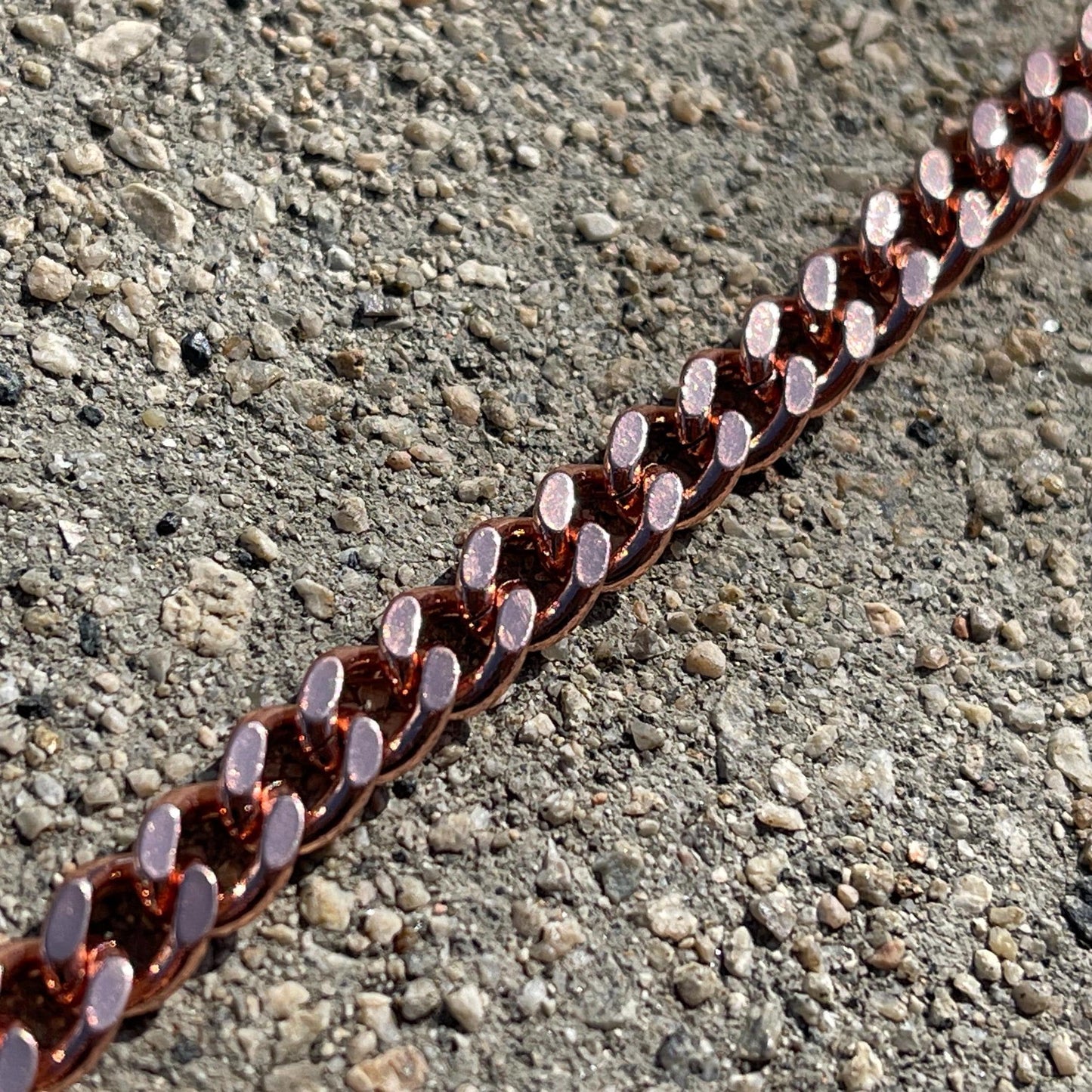 Pure Copper Shiny Link Therapy Bracelet Heavy Crucible