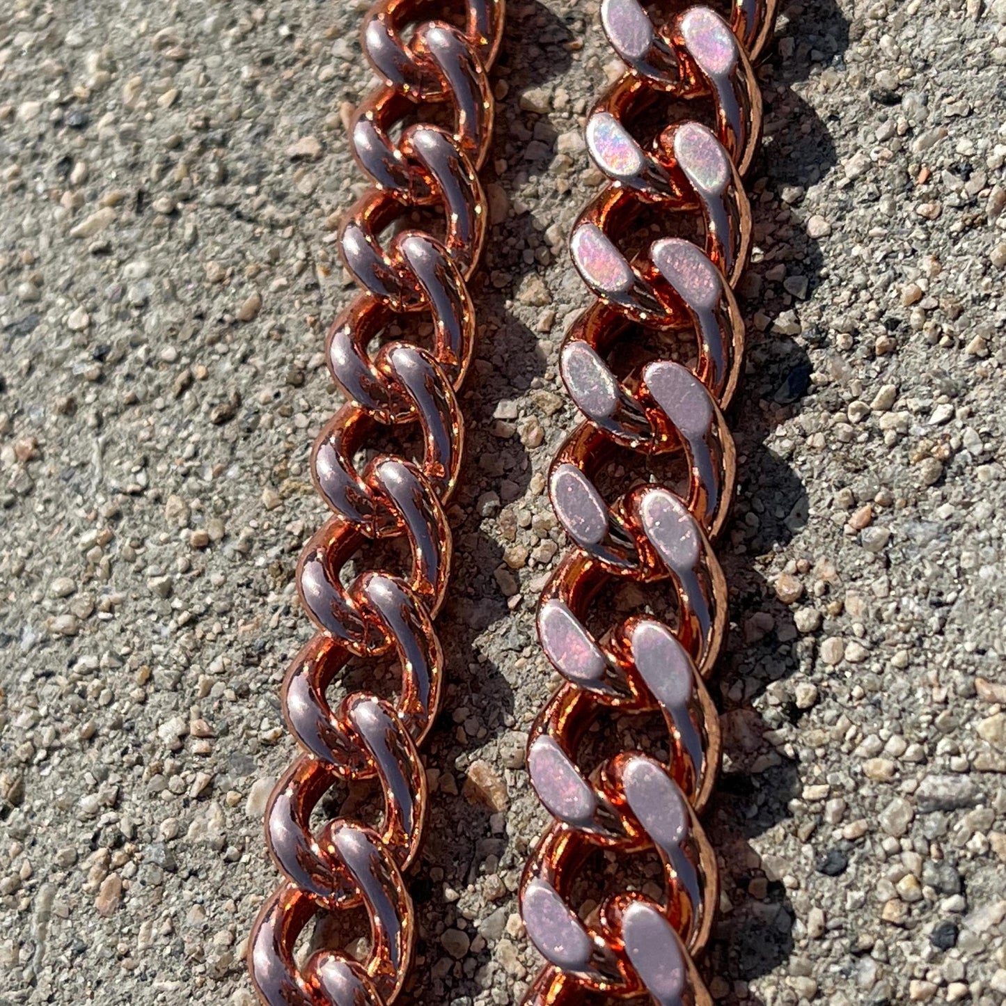 Pure Copper Shiny Link Therapy Bracelet Heavy Crucible