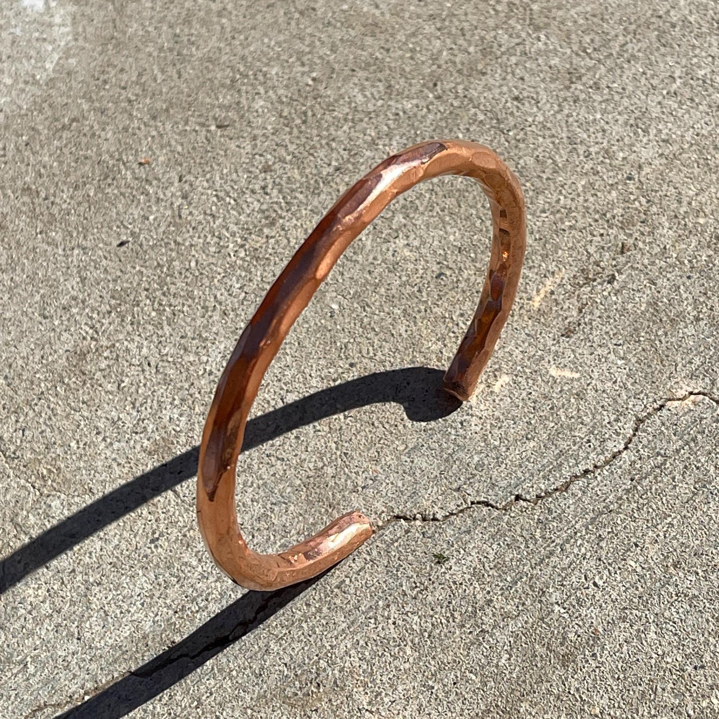 Hammered Heavy Elegant Pure Copper Therapy Bracelet for Pain Relief & Healing Adjustable Stylish