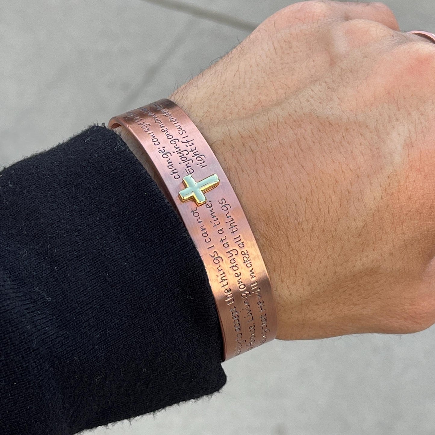 Christian 100% Pure Copper Magnetic Therapy Bracelet for Pain Relief & Healing Adjustable