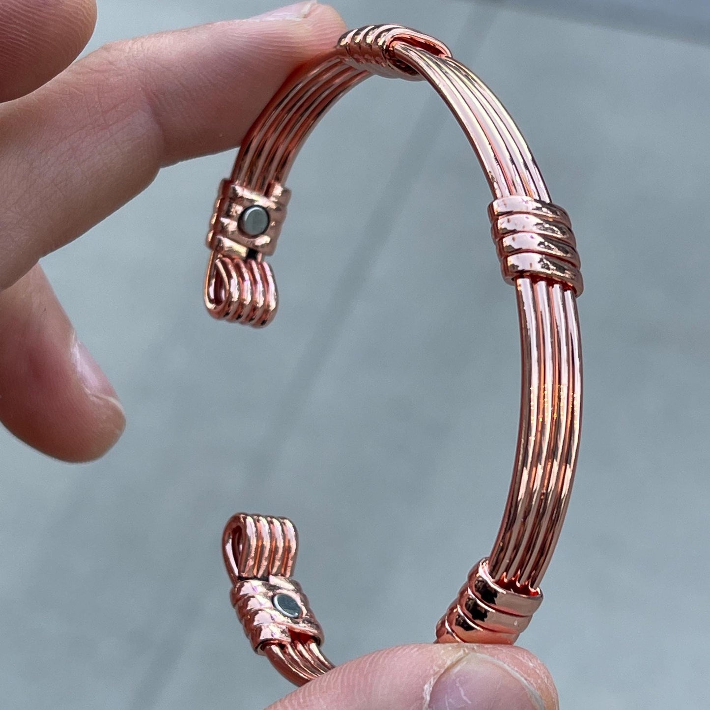 Elegant Pure Copper Magnetic Therapy Bracelet for Pain Relief & Healing Adjustable Stylish