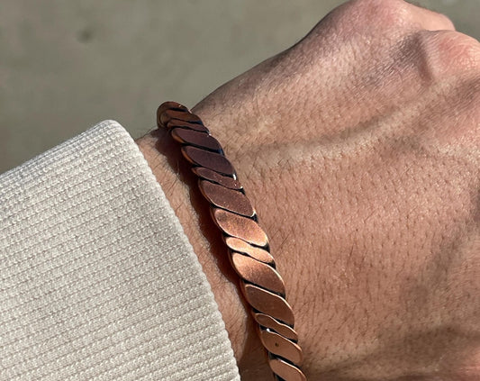 Elegant Pure Copper Magnetic Therapy Bracelet Adjustable Stylish