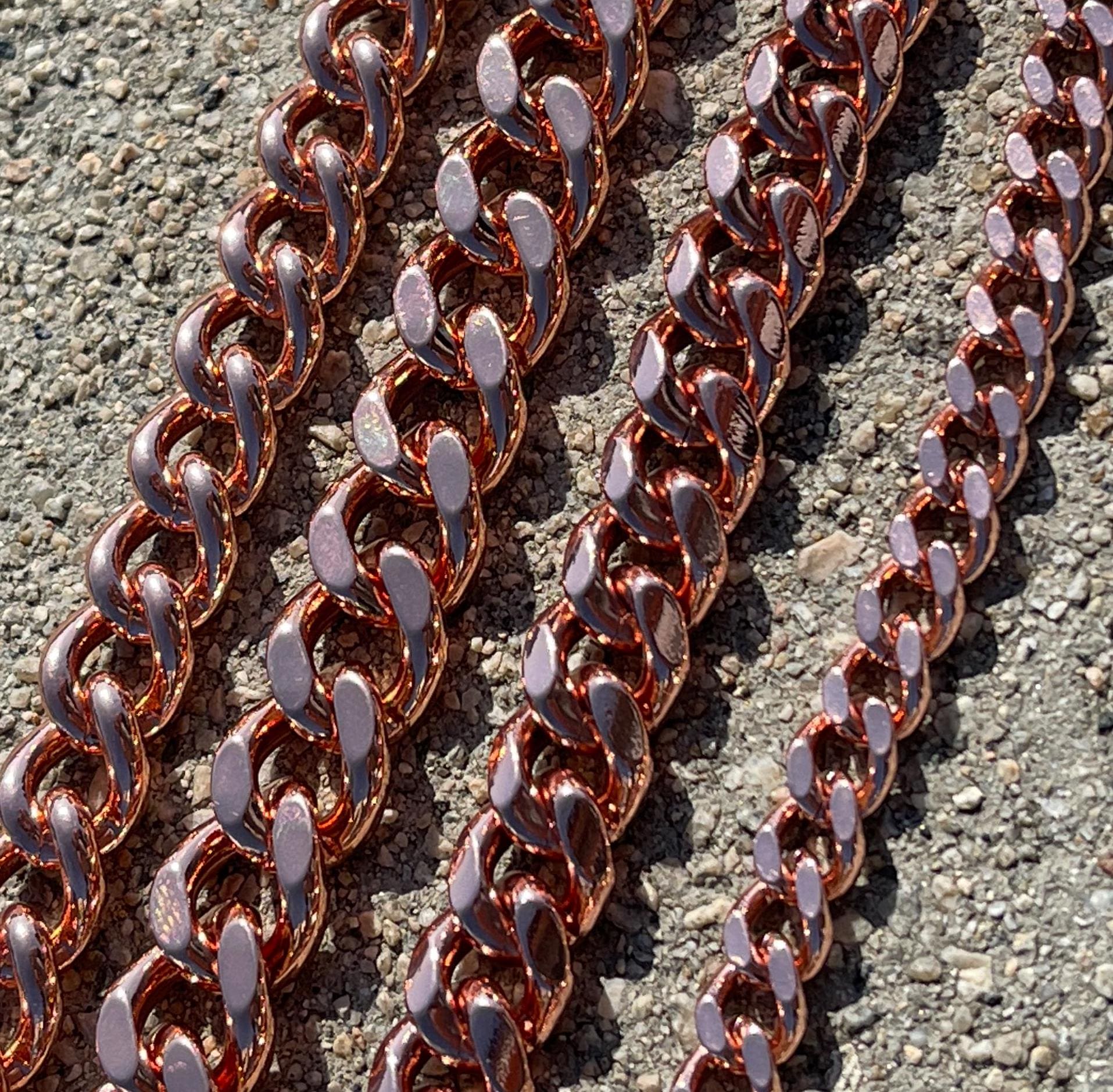Pure Copper Shiny Link Therapy Bracelet Heavy Crucible