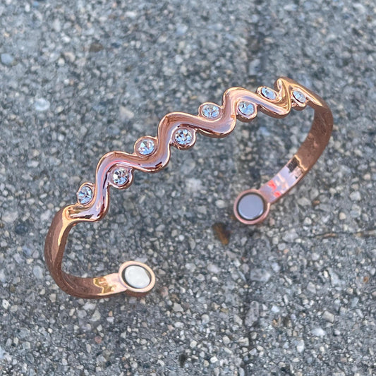 Elegant Pure Copper Magnetic Therapy Bracelet for Pain Relief & Healing Adjustable Stylish