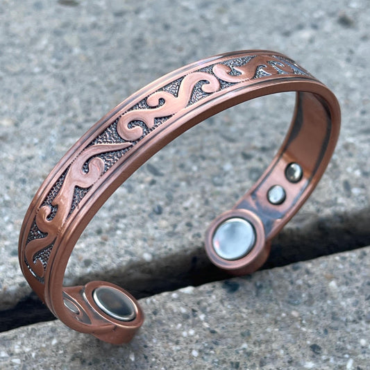 Elegant Pure Copper Magnetic Therapy Bracelet for Pain Relief & Healing Adjustable Stylish