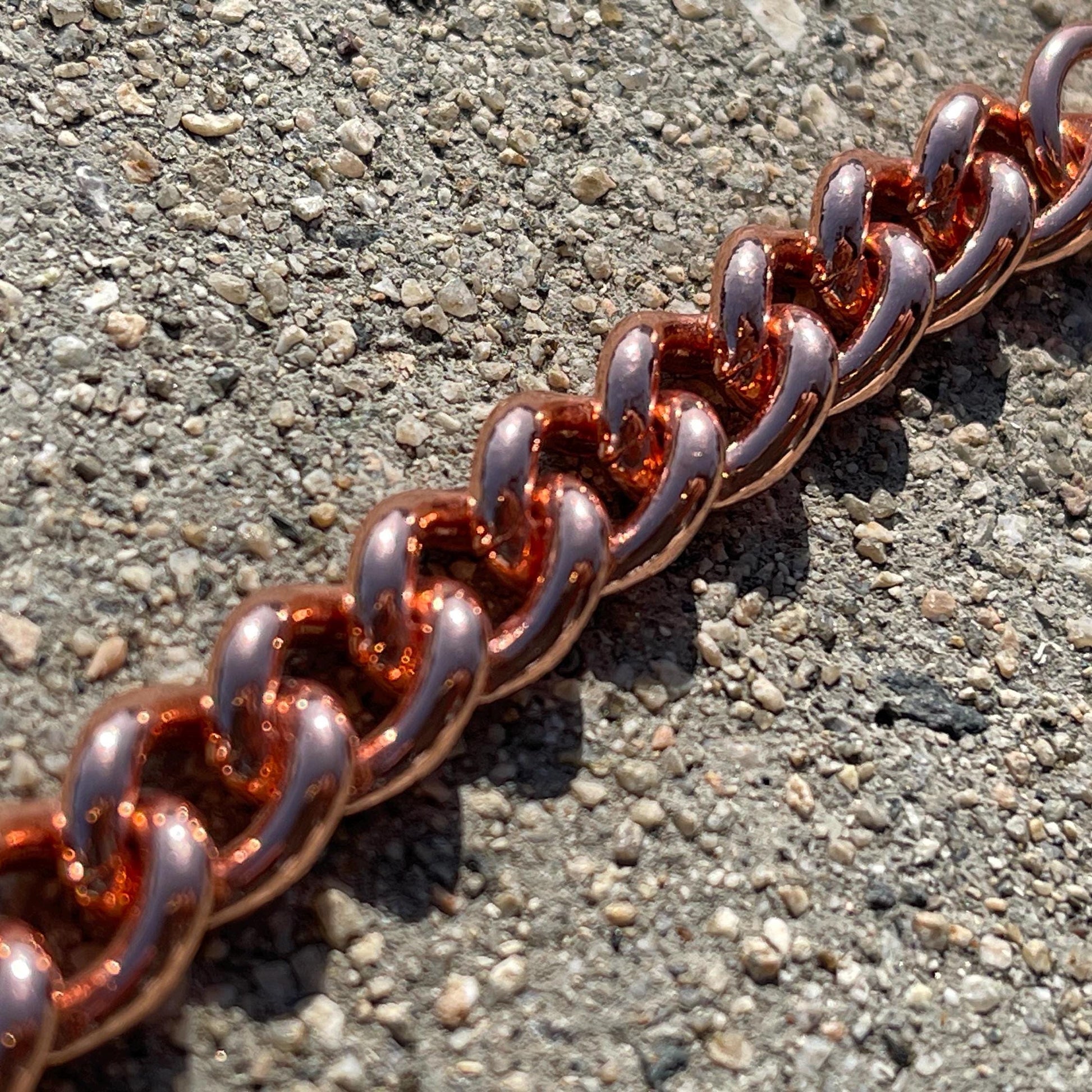 Pure Copper Shiny Link Therapy Bracelet Heavy Crucible