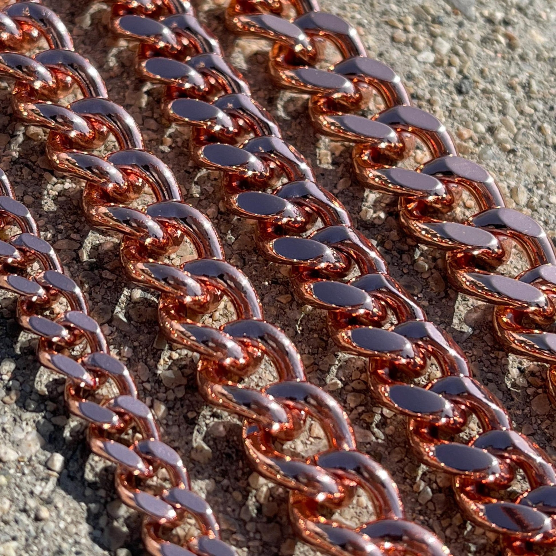 Pure Copper Shiny Link Therapy Bracelet Heavy Crucible