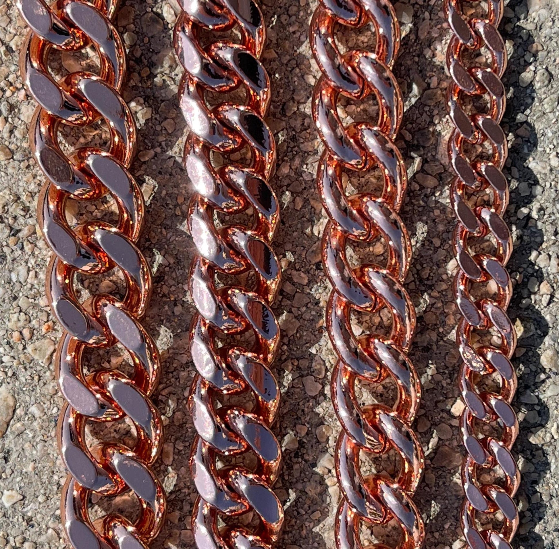 Pure Copper Shiny Link Therapy Bracelet Heavy Crucible