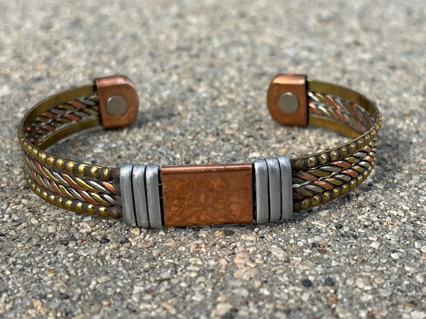 Elegant Vintage Pure Copper Magnetic Therapy Bracelet for Pain Relief & Healing Unisex Adjustable Old Style