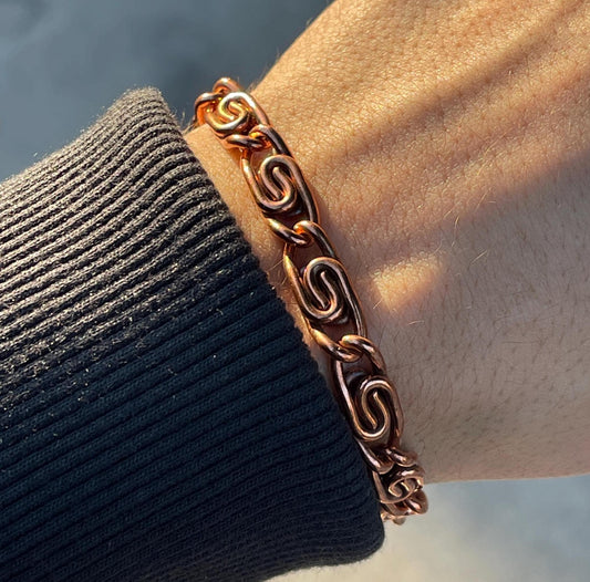 Pure Copper Therapy Bracelet for Pain Relief & Healing 8.5"