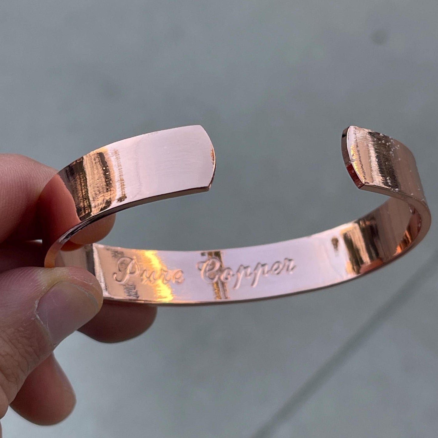 Elegant Shiny Pure Copper Magnetic Therapy Bracelet for Pain Relief & Healing Adjustable Stylish