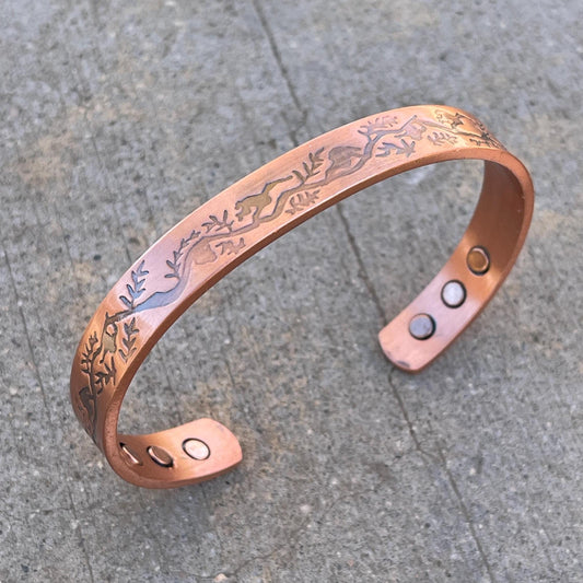 Elegant Pure Copper Magnetic Therapy Bracelet for Pain Relief & Healing Adjustable Stylish