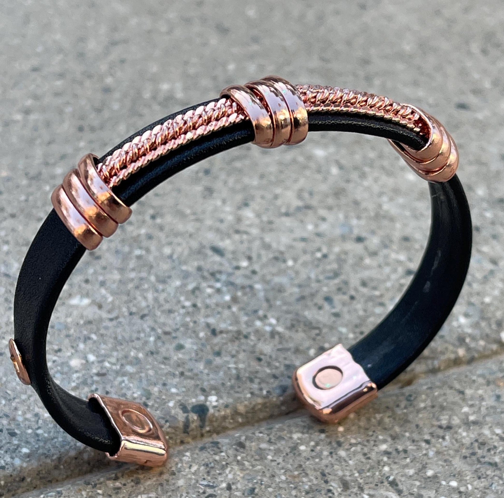 100% Pure Copper Magnetic Therapy Bracelet for Pain Relief & Healing Adjustable
