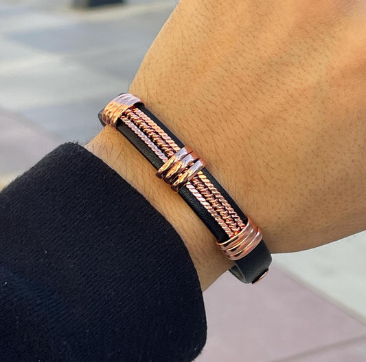 100% Pure Copper Magnetic Therapy Bracelet for Pain Relief & Healing Adjustable