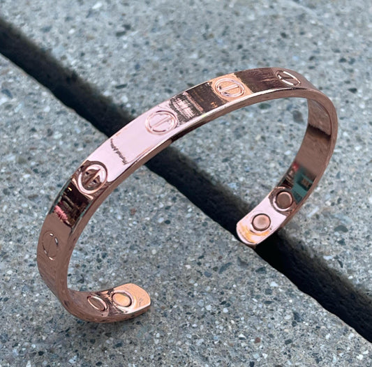 Elegant Pure Copper Magnetic Therapy Bracelet for Pain Relief & Healing Adjustable Stylish
