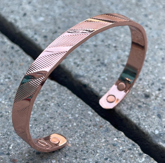 Elegant Pure Copper Magnetic Therapy Bracelet for Pain Relief & Healing Adjustable Stylish