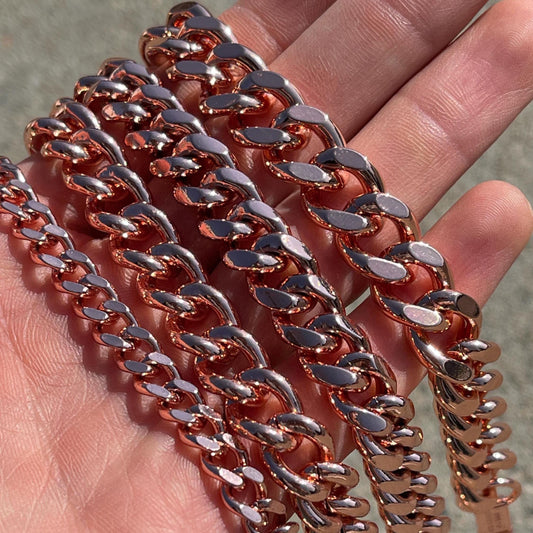 Pure Copper Shiny Link Therapy Bracelet Heavy Crucible