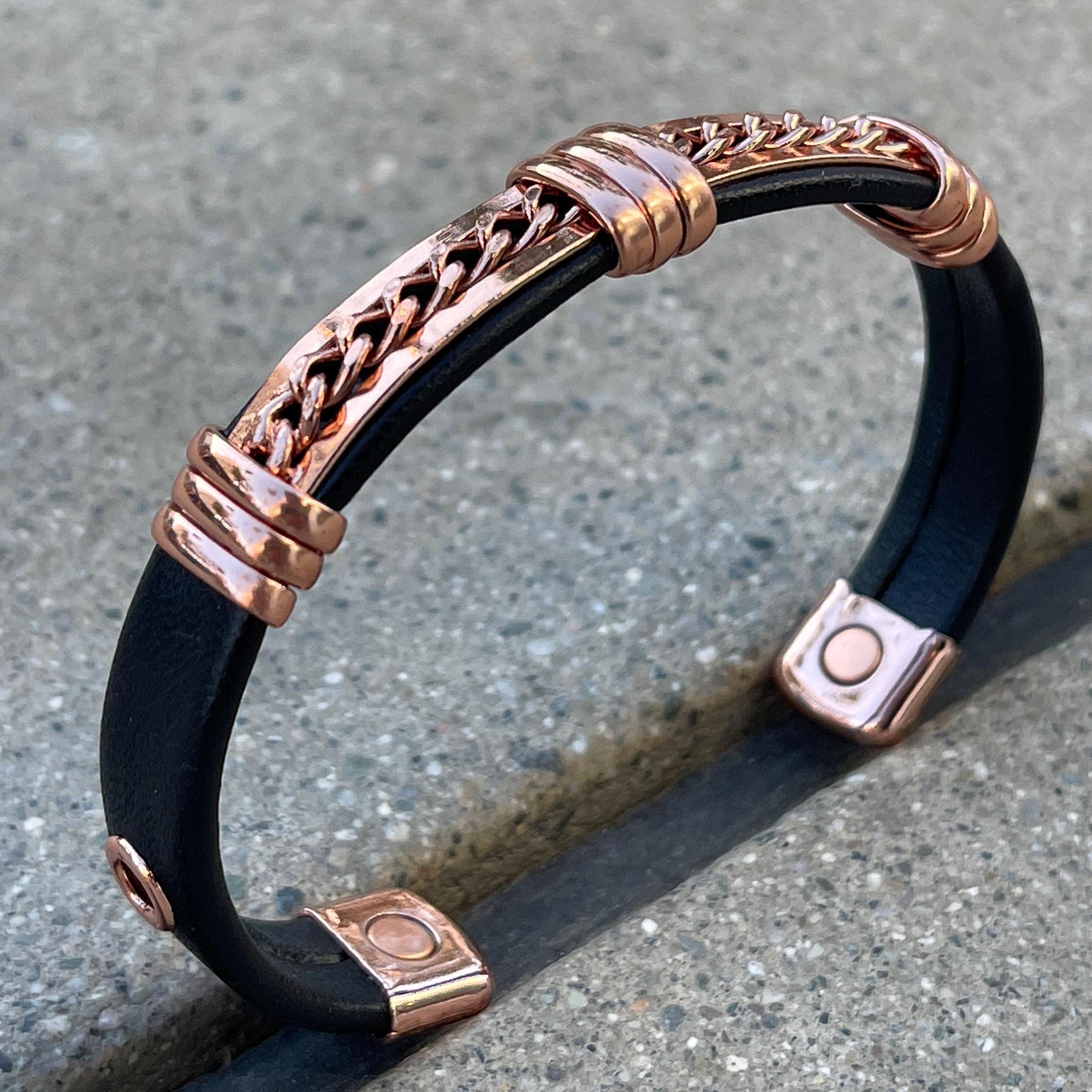 100% Pure Copper Magnetic Therapy Bracelet for Pain Relief & Healing Adjustable