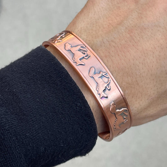 100% Pure Copper Magnetic Therapy Bracelet for Pain Relief & Healing Adjustable Horse Style