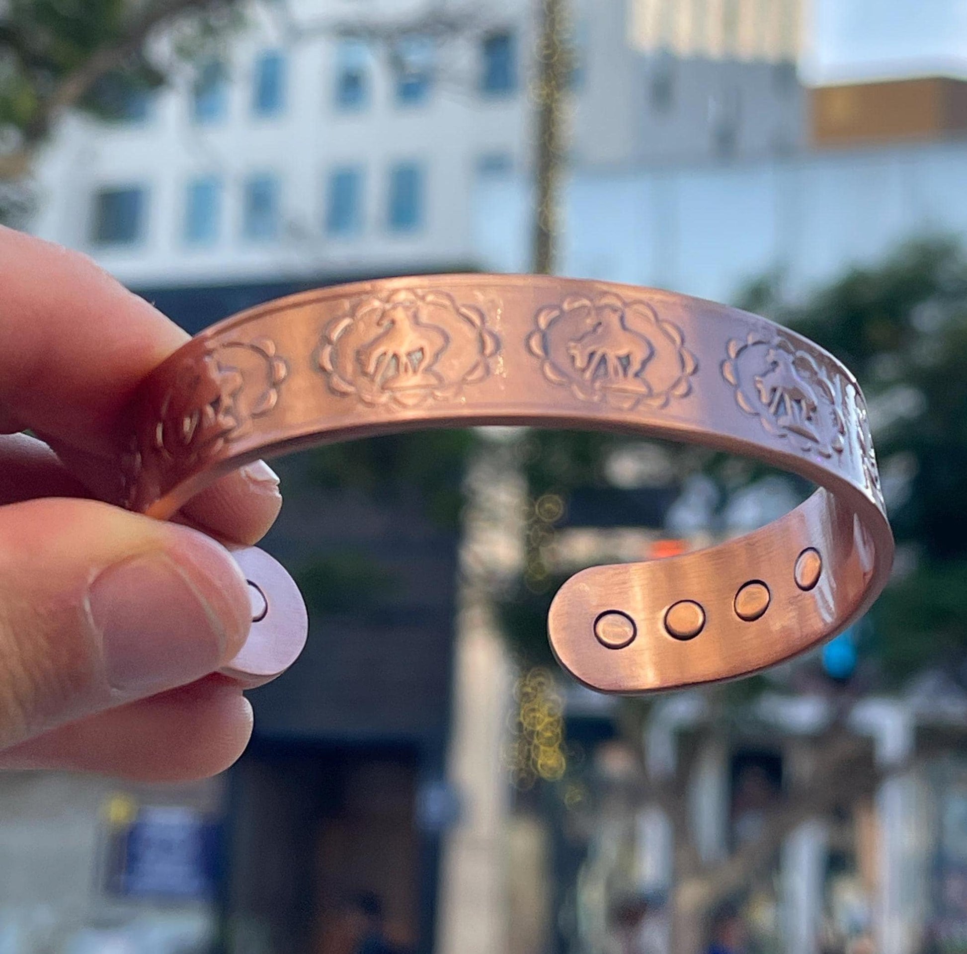 100% Pure Copper Magnetic Therapy Bracelet for Pain Relief & Healing Adjustable