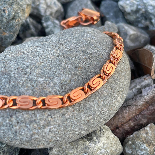 Pure Shiny Copper Therapy Bracelet for Pain Relief & Healing 7.5"