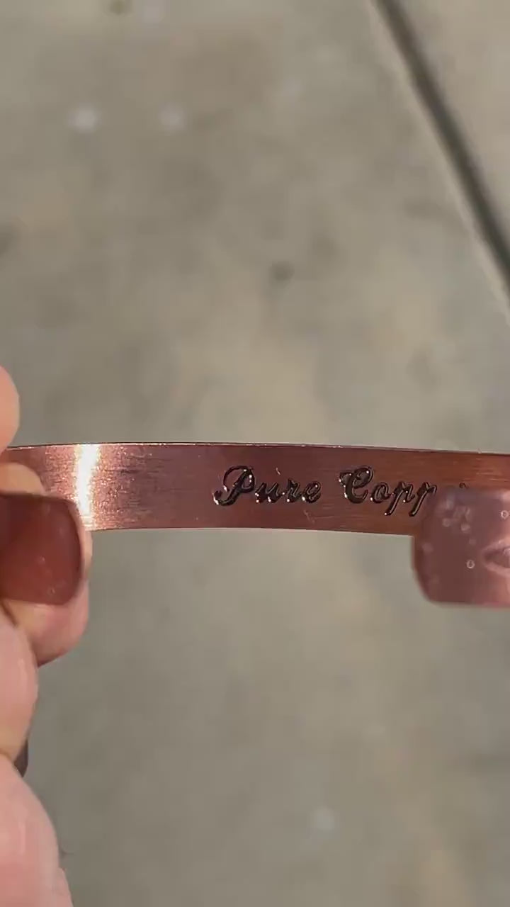 Elegant Pure Copper Magnetic Therapy Bracelet for Pain Relief & Healing Adjustable Stylish