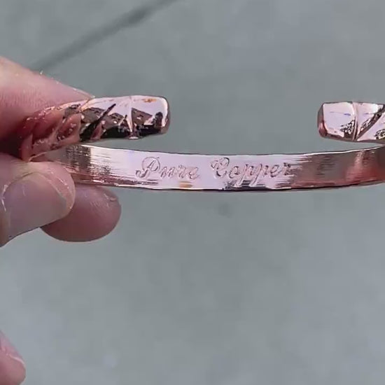 Elegant Pure Copper Magnetic Therapy Bracelet for Pain Relief & Healing Adjustable Stylish