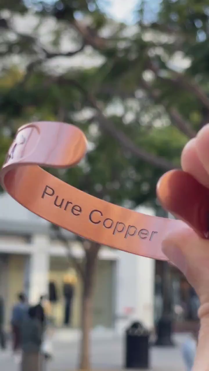 100% Pure Copper Magnetic Therapy Bracelet for Pain Relief & Healing Adjustable Horse Style
