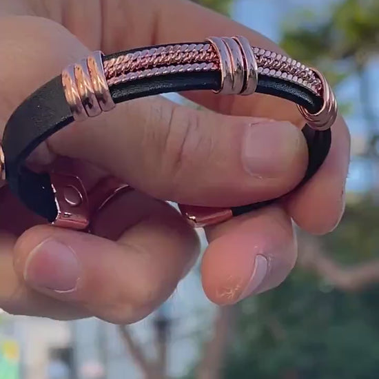 100% Pure Copper Magnetic Therapy Bracelet for Pain Relief & Healing Adjustable