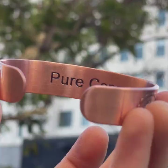 100% Pure Copper Magnetic Therapy Bracelet for Pain Relief & Healing Adjustable