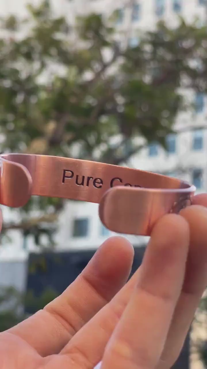 100% Pure Copper Magnetic Therapy Bracelet for Pain Relief & Healing Adjustable