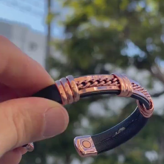 100% Pure Copper Magnetic Therapy Bracelet for Pain Relief & Healing Adjustable