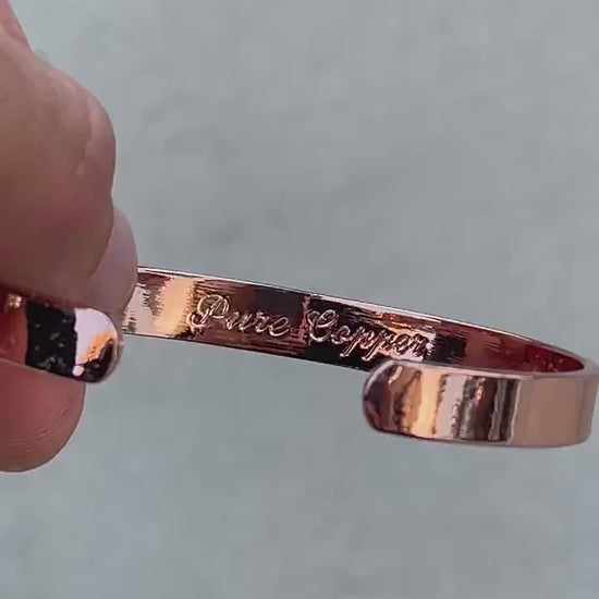 Elegant Pure Copper Magnetic Therapy Bracelet for Pain Relief & Healing Adjustable Stylish