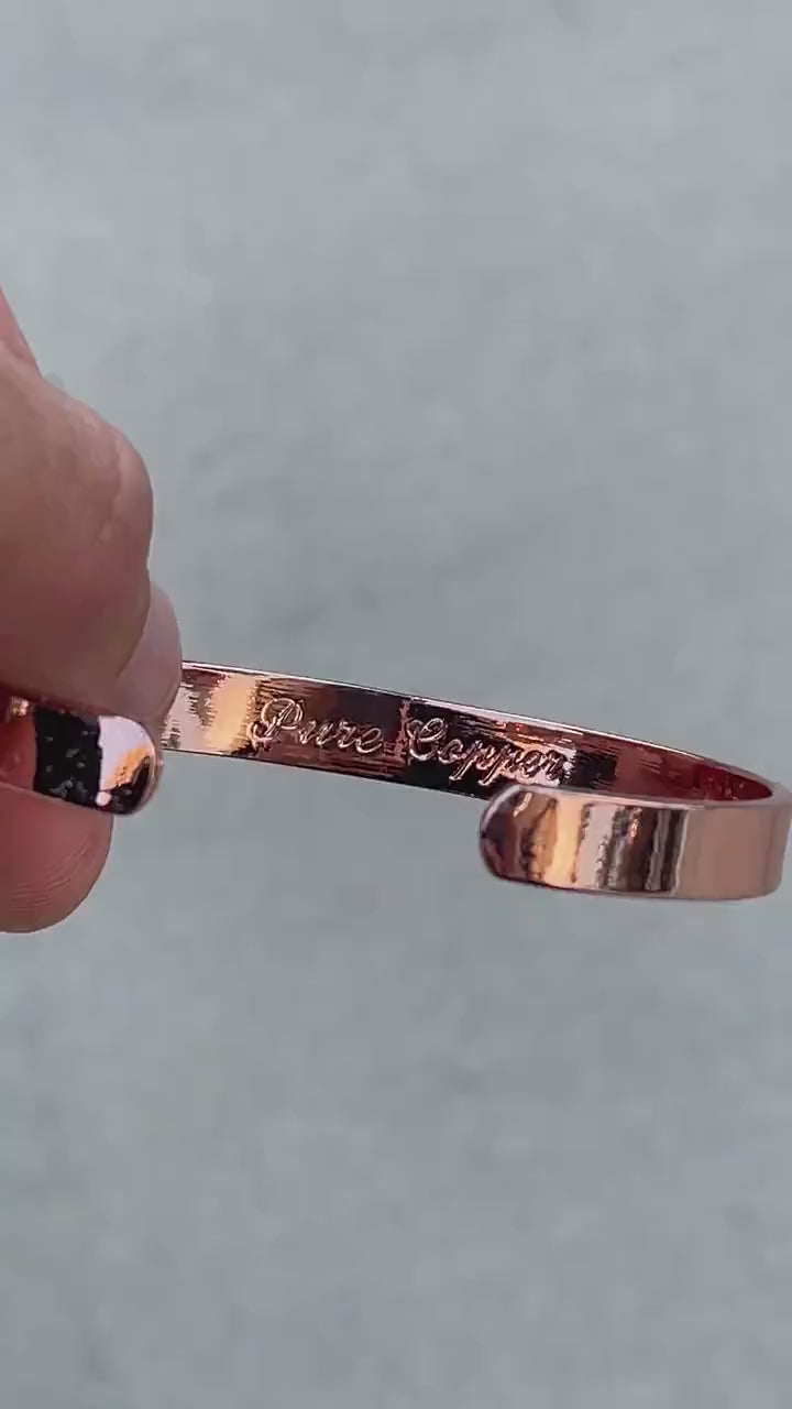 Elegant Pure Copper Magnetic Therapy Bracelet for Pain Relief & Healing Adjustable Stylish