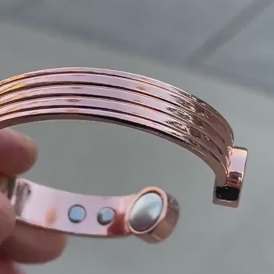 Elegant Pure Copper Magnetic Therapy Bracelet for Pain Relief & Healing Adjustable Stylish